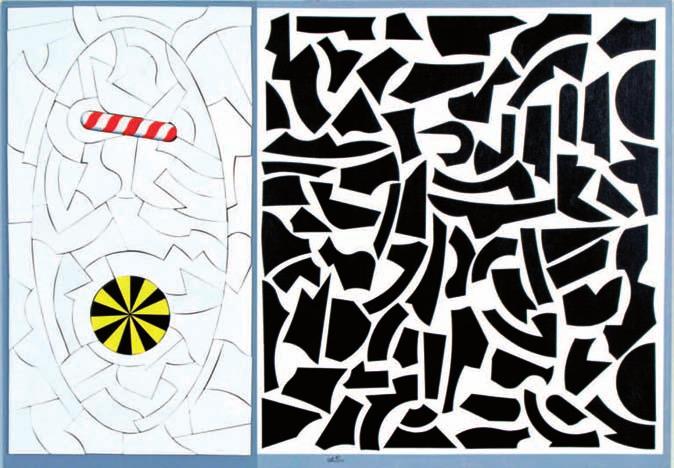 Puzzle, 1975 collage e colore
