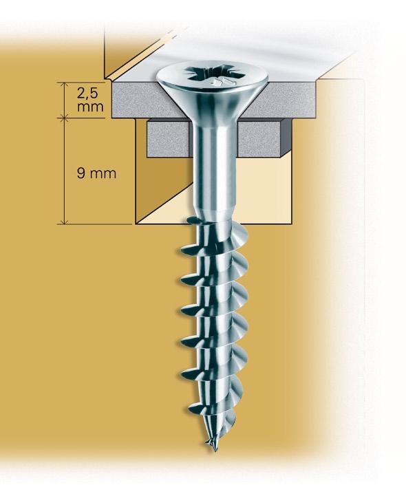 Il tratto di gambo non filettato copre interamente l altezza del canalino (circa 12 mm), garantendo un funzionamento più affidabile del sistema.