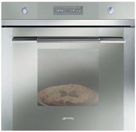 SCP112PZ8 Forno pizza elettrico pirolitico, inox e vetro Stopsol Supersilver, 60 cm. Estetica Linea.