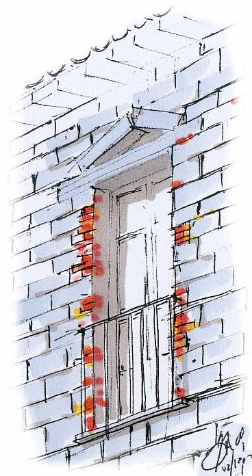 18.2.1.6 chiusure verticali del tipo edilizio a palattu 6) finestrella di scarico architrave costituita da un monolite in granito stipiti in mattoni