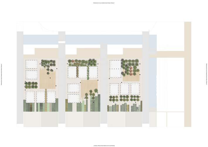 COMPLETE PLAN OF GROUND FLOOR, GREEN SYSTEM AND COMMUNAL SPACES