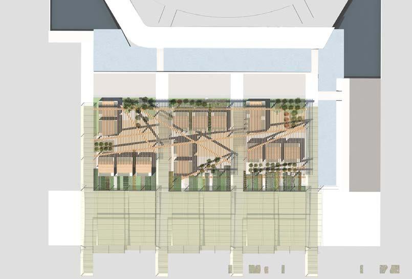 DEGLI SPAZI COLLETTIVI SITE PLAN OF THE CLUSTER IN THE CONTEXT