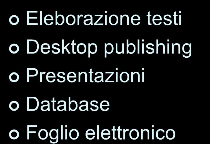 SOFTAWARE APPLICATIVO Eleborazione testi Desktop