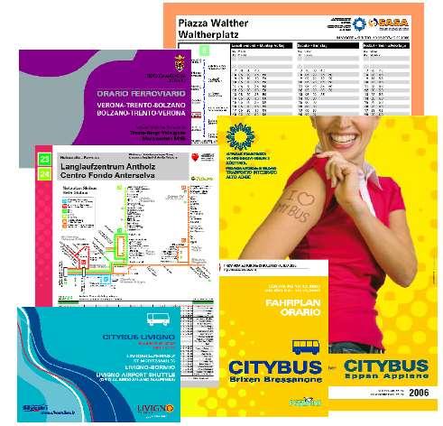 Immagine 9: Esempi di materiale informativo e promozionale L'autobus per Trento: quando passa? dove parte? dove arriva? E il ritorno? Quali biglietti?