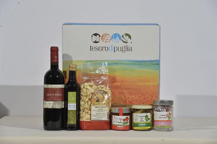 BPT002 (6 pezzi) Vino Maniero di Federico rosso i.g.p. cl. 75 Olio extra vergine di oliva Tesoro di Puglia cl. 25 Pasta cavatelli Bochicchio gr.