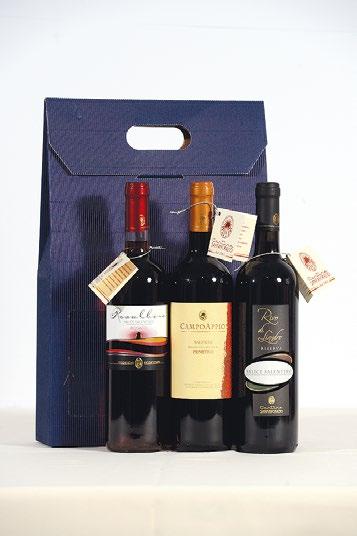 confezioni regalo vini Cantina San Marzano COD. CRV07 (4 bottiglie) Vino Il Pumo primitivo rosso i.g.p. cl.75 Vino Il Pumo negroamaro rosso i.g.p. cl.75 Vino Il Pumo salento rosato i.