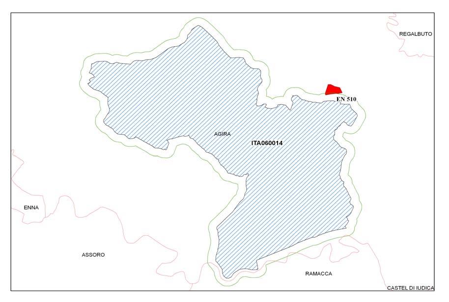 Piano Regionale dei Materiali Lapidei di Pregio e dei Materiali da Cava Scheda dell area di completamento EN510 DATI SULL AREA DI COMPLETAMENTO Comune: AGIRA Località FINOCCHIO Superficie di 7,59