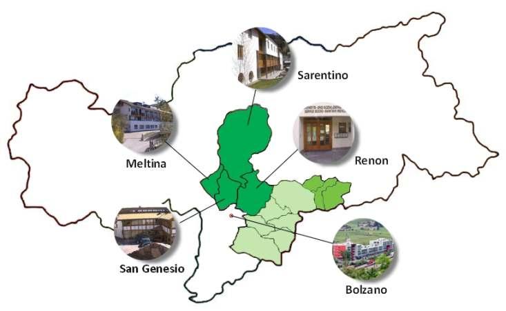 Distretto Socio-Sanitario Salto Sarentino Renon Il distretto socio-sanitario Salto Sarentino Renon comprende i comuni Meltina, San Genesio, Sarentino e Renon.