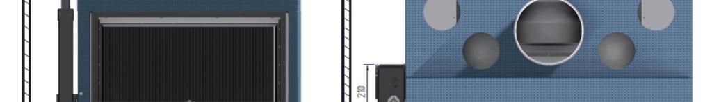 Figura 11 NB: sul lato sinistro del rivestimento bisogna prevedere una portina d ispezione di misura minima 20x30 cm per poter accedere agevolmente al