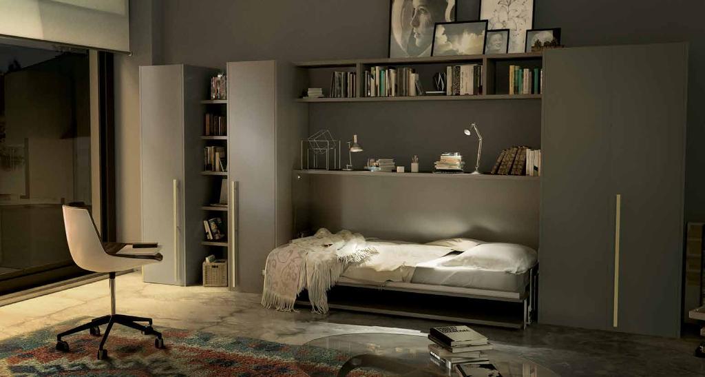 Solution 10 letto singolo, single bed laccato -