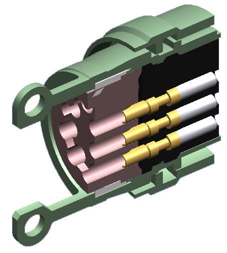 omposizione connettori (esempio) onnectors assembly (example) Flangia Receptacle Inserto