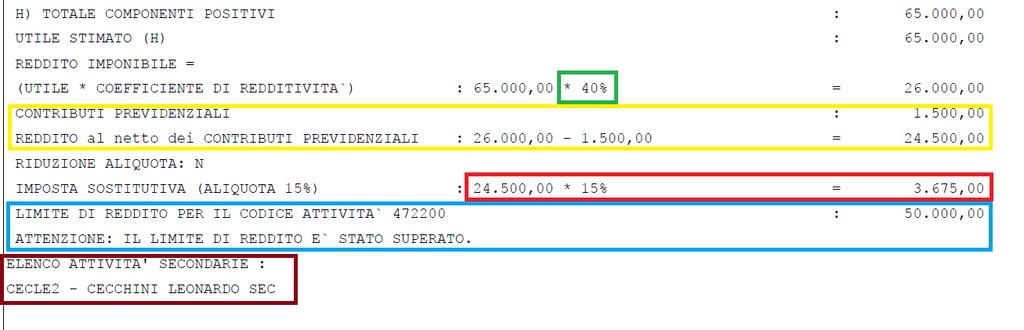 Contributi Previdenziali Per individuare i costi relativi ai Contributi Previdenziali, la procedura prende in considerazione i sottoconti agganciati al modello Unico PF, in particolare alla Selezione