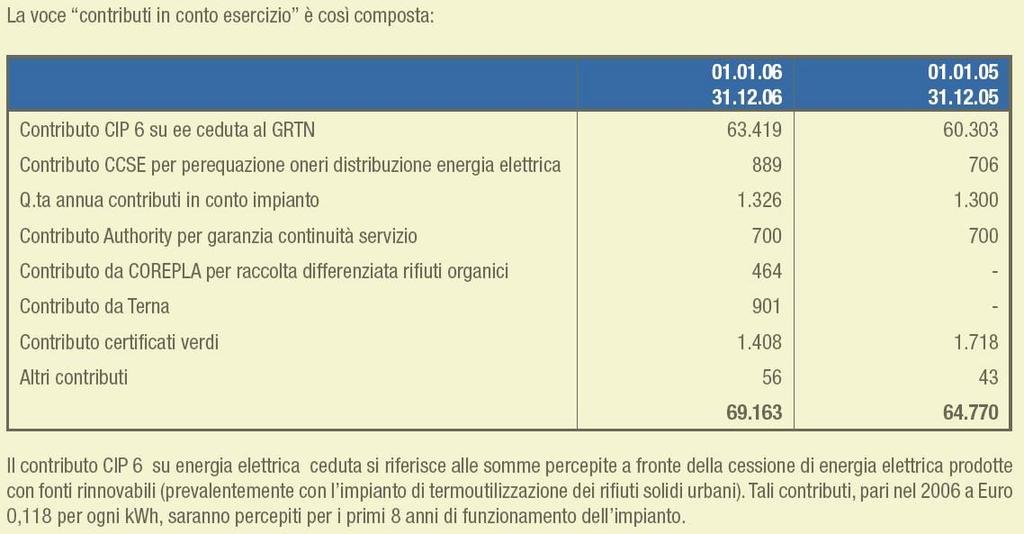 L imbroglio dei Cip6: pioggia di soldi su Asm Bilancio Asm 2006 (p.