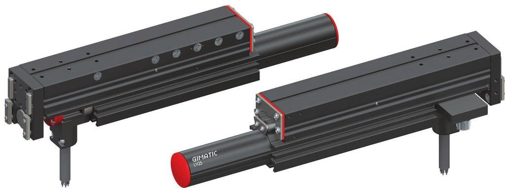 ompatibile con le guide lineari elettriche LVP Electrical linear actuators Integrated linear motor. Integrated encoder sensor. Recirculating ball-bearing guide system.