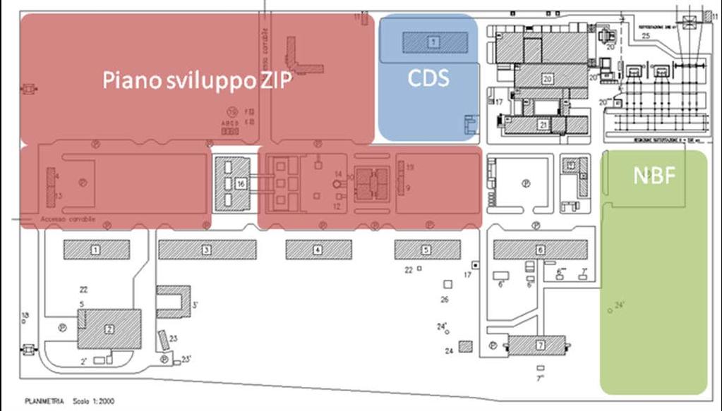 Rapporto efficienza energetica CNR 2013 / Area della ricerca di Padova Le seguente planimetria mostra l attuale assetto dell Area della Ricerca di Padova: L Area in verde, di proprietà CNR è la