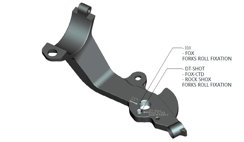 TRACTION/RIDE MODE: Traction: riducendo il volume della camera interna dell ammortizzatore l escursione viene ridotta di circa l 65% - 70%. Il SAG è inferiore.