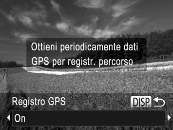 Utilizzo della funzione GPS Registrazione dei dati relativi alla posizione della fotocamera È possibile tenere traccia dei luoghi in cui è stata portata la fotocamera utilizzando le informazioni