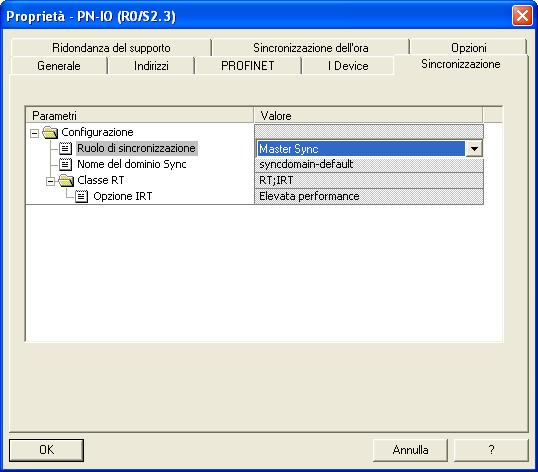 Engineering per PROFINET IO 5.4 Progettazione della comunicazione in tempo reale Procedimento in Configurazione HW 1.