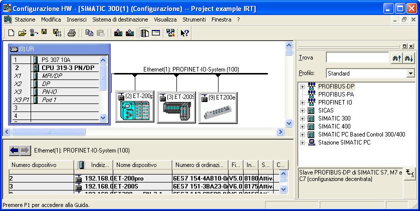 Engineering per PROFINET IO 5.