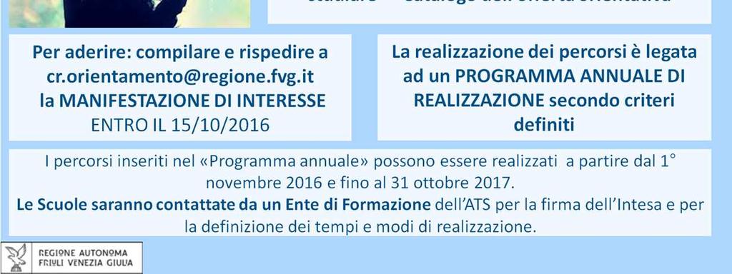 La successiva programmazione riguarderà il periodo - 1 novembre 2017 31 dicembre 2018.