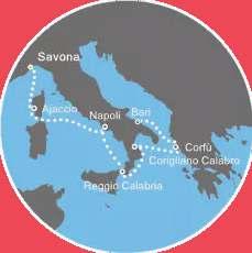 Azzurro Italia, Corsica, Grecia con Costa neoriviera, 7 giorni