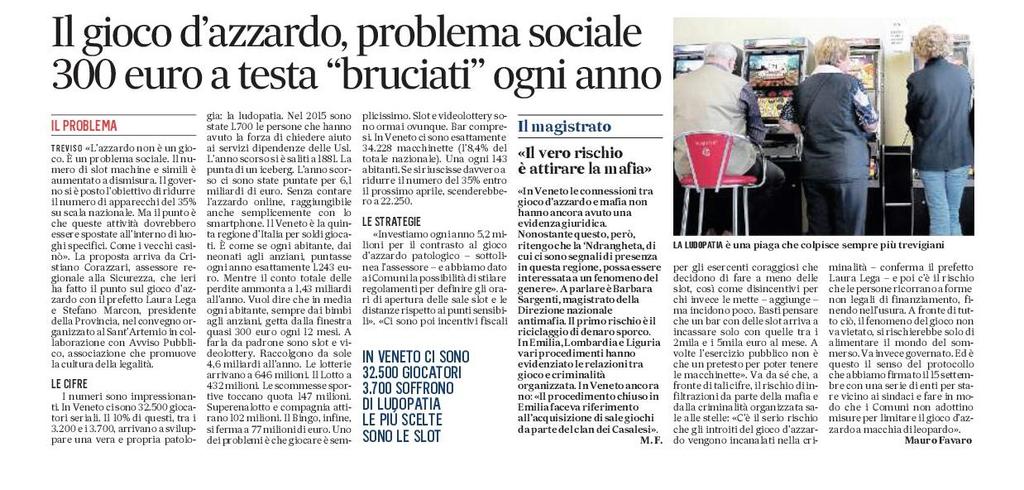 TITOLO: Il gioco d azzardo, problema sociale.