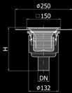 Scarico del bagno acciaio inox Scarico DN 50-100 con sifone Commento Aggiunta kg Cod. art. Fr.