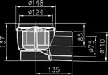 Scarico del bagno plastica Scarico verticale DN 50-100 Commento kg Cod. art. Fr.
