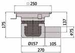 in acciaio inox Scarico orizzontale con sifone DN 70 - DN 100 Commento kg Cod.