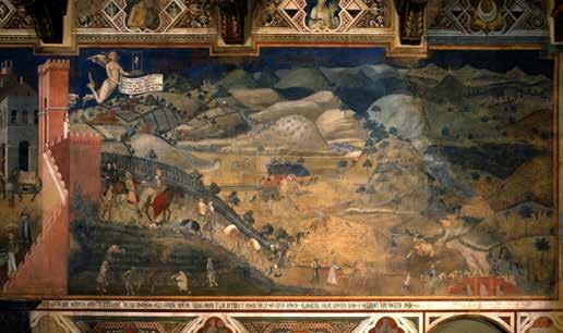 Fig.1_ Ambrogio Lorenzetti, Effetti del Buon Governo in campagna, 1338-1339, Sala della Pace, Palazzo Pubblico, Siena.