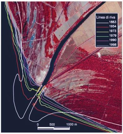 Lo studio delle fasi iniziali del processo erosivo si è avvalso di una ricca documentazione cartografica e i fenomeni più intensi (Fig.