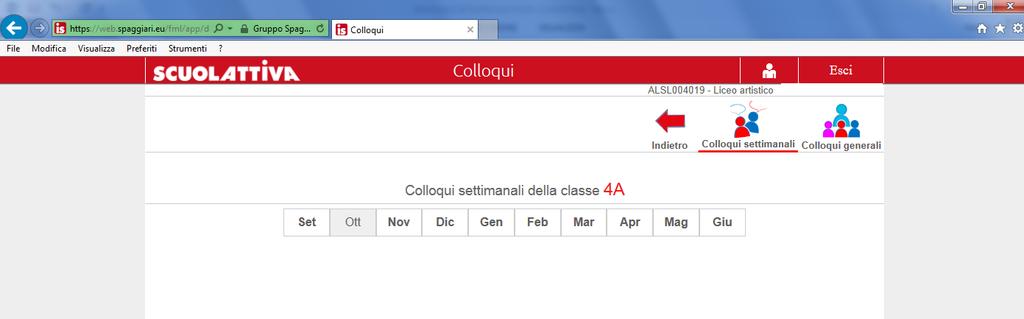 COLLOQUI Nella sezione Colloqui troverete il calendario dei colloqui dei docenti dei vostri figli e l indicazione delle date dei colloqui generali.