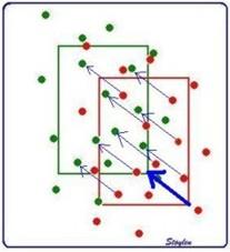 SPECKLE TRACKING SISTEMA DI RICERCA TRACKING L algoritmo di ricerca analizza un area di campionamento, definita kernel, nel suo