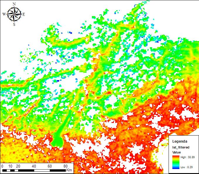 Esempio di mappa MODIS - LST