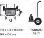 320 - Portata mt 100, da 1 RUOTE PNEUMATICHE Ø 260