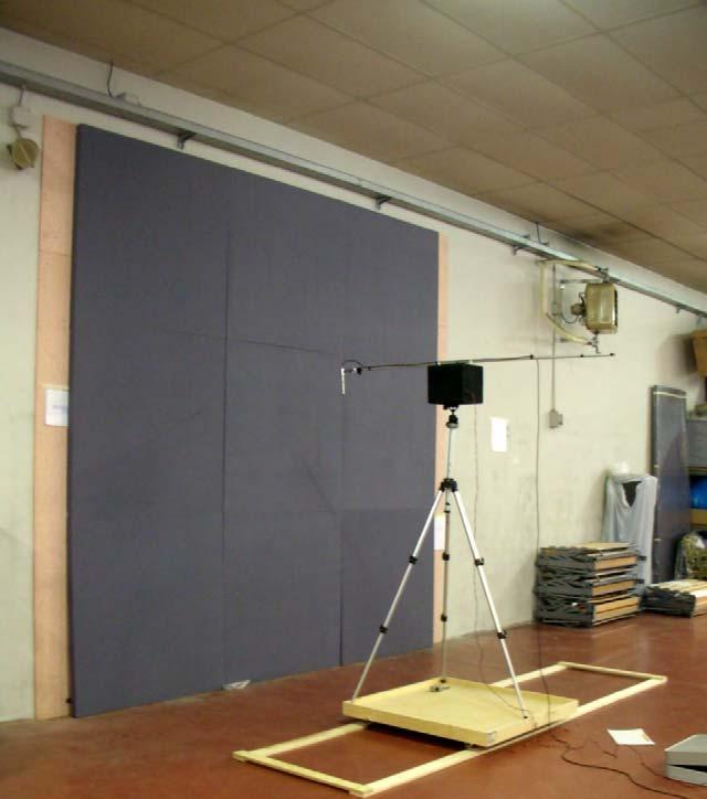 IL PROVINO ESAMINATO Il pannello in prova 1. ha superficie pari a 10 m 2 ed è montato su una parete 2.