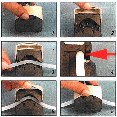 Aprire il coperchio della pompa 3. Infilare il tubo 4.