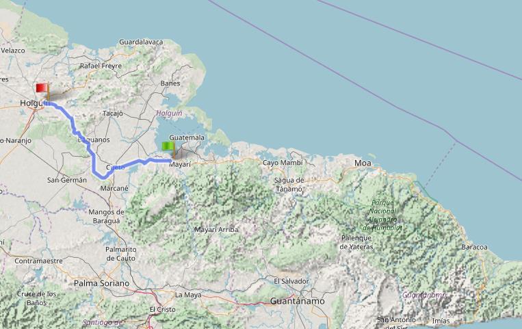Lunedi 5 marzo Baracoa - Holguin tappa km 255 - km in bici 80 /50 km cicloamatori Percorreremo una strada sconnessa, dalla