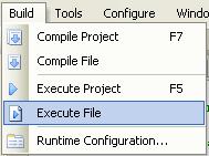 class con percorso settato Selezionando il comando Build Compile File in assenza di errori, compare avviso di elaborazione completata Terza FASE Interpretazione del bytecode (meta-codice