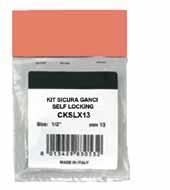 ACCESSORI GRADO 100 KIT SICURA GANCI SELF LOCKING Codice Accessorio d utilizzo Catena CKSLX 06 CRFX 06-CROX 06-CRGX 06 6 1/4 CKSLX 08 CRFX 07-CRFX