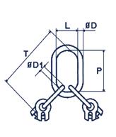 000 10.000 ANELLONI CON ATTACCO A FORCELLA Codice Catena Dimensioni secondo DIN 5688-86 Peso WLL Λ D P L D1 T 0-45 45-60 mm mm mm mm mm mm Kg Kg Kg CPX406 6 18 135 75 13 219 1,65 3.000 2.