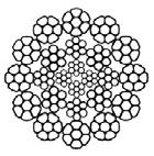 FUNI DI ACCIAIO UTILIZZO: ARGANI, AUTOGRU, GRU A TORRE, PARANCHI antigiro BS24 CLASSE 168 Fili 24x7 parallela destra parallela sinistra RESISTENZA 2160 N/mm² Diametro fune Diametro fili esterni Peso