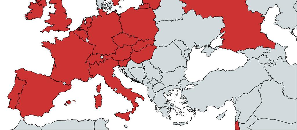 Portogallo; Slovenia; Svezia; UK 1 Osservatore: Svizzera 6 Ospiti