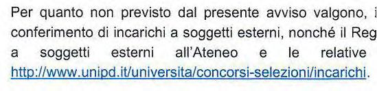 Trattamento dei dati personali l dati personali dei candidati saranno trattati, in forma cartacea o informatica, ai soli fini della presente procedura e degli atti connessi e conseguenti al