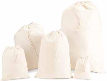 W 46 Cotton Stuff Bag 0% cotone, sacchetti in misure. 40 g/m 2.