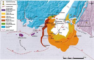 Mappa dei sovrascorrimenti capaci nell area del lago di Garda.