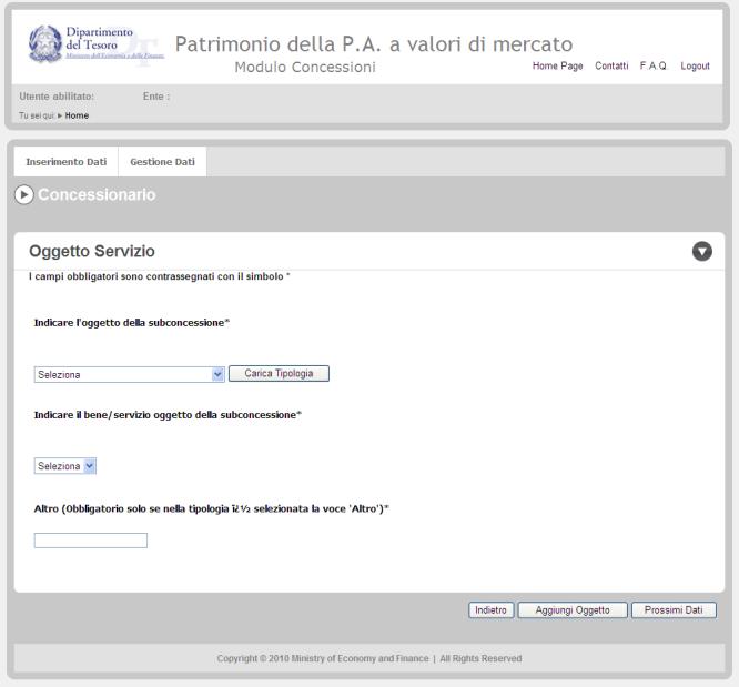 4 Contratto di subconcessione di beni e/o servizi relativo ad un contratto di concessione mista Per chiarezza espositiva riportiamo il processo di