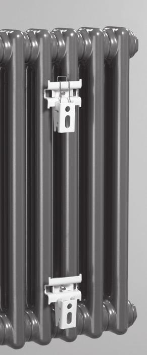 Accessori di fissaggio Zehnder Charleston Figura Disegno vista laterale 23/28 Descrizione Kit CVD Kit di fissaggio composto da: - mensola CVD 0 - supporto BH - elemento fonoisolante - sicurezza
