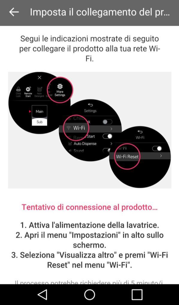 Connessione prodotto a Wi-Fi Una volta riconosciuto il prodotto è il momento di connetterlo alla rete Wi-Fi domestica, quindi accendere il prodotto,