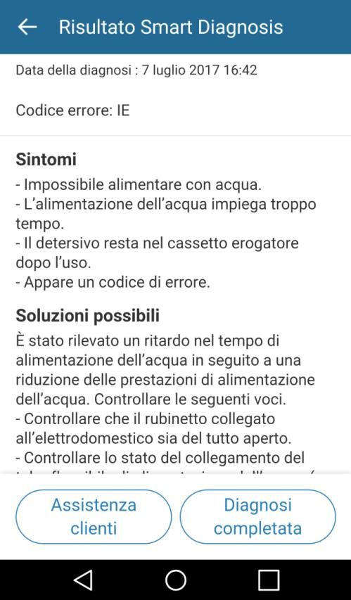 premendo Smart Diagnosis visualizzeremo la descrizione dell